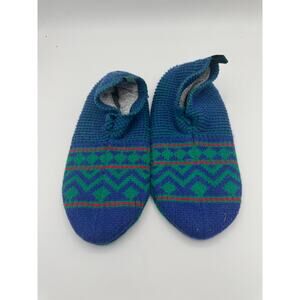 Bombas Gripper Slipper Socks Size Large Royal Blue Unisex Women Men Fleece Lined
